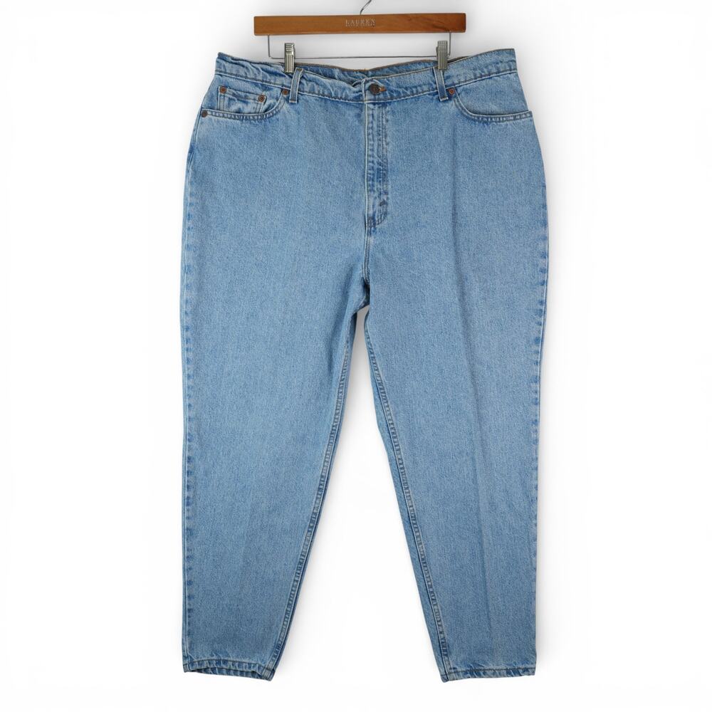 Vintage 90s Levi 550 Jeans‎ Womens 22W High Rise Mom Denim Relaxed Tapered Leg